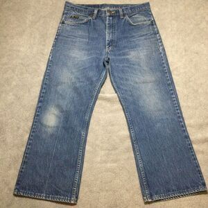 Vintage Texas Safety Jeans Mens 32x25 Medium Wash Western Made In Usa